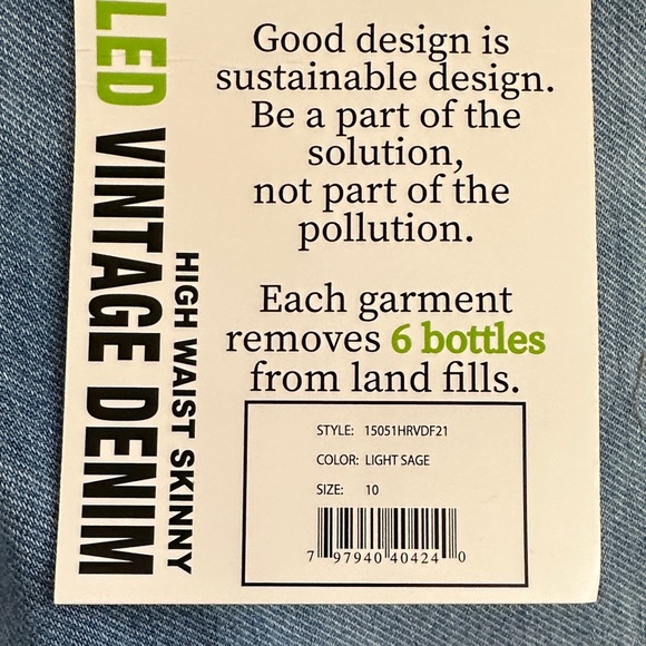 D.Jeans High Waist Skinny Blue Jeans - Picture 4 of 8